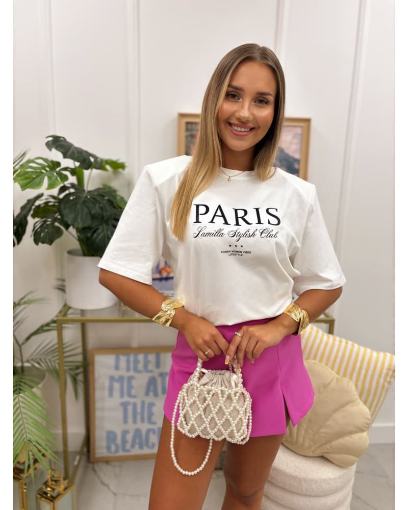T-shirt La Milla Paris Stylish Club biały